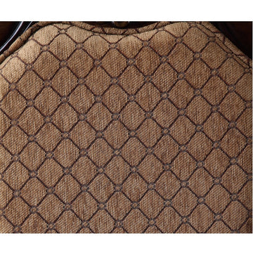 Chateau De Ville Fabric & Espresso Arm Chair - Ornate Home