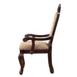 Chateau De Ville Fabric & Espresso Arm Chair - Ornate Home