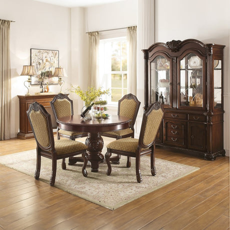 Chateau De Ville Fabric & Espresso Side Chair - Ornate Home