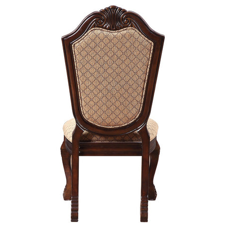 Chateau De Ville Fabric & Espresso Side Chair - Ornate Home