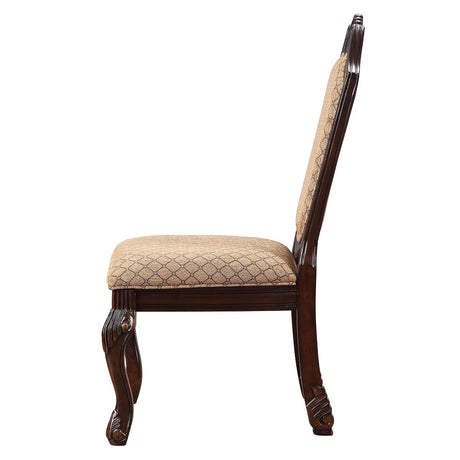 Chateau De Ville Fabric & Espresso Side Chair - Ornate Home