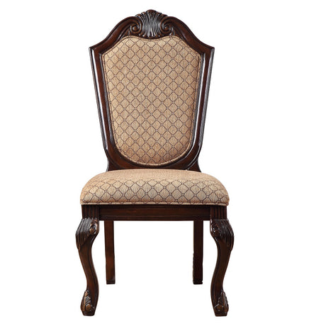 Chateau De Ville Fabric & Espresso Side Chair - Ornate Home