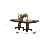 Chateau de Ville Espresso Double Dining Table - Ornate Home