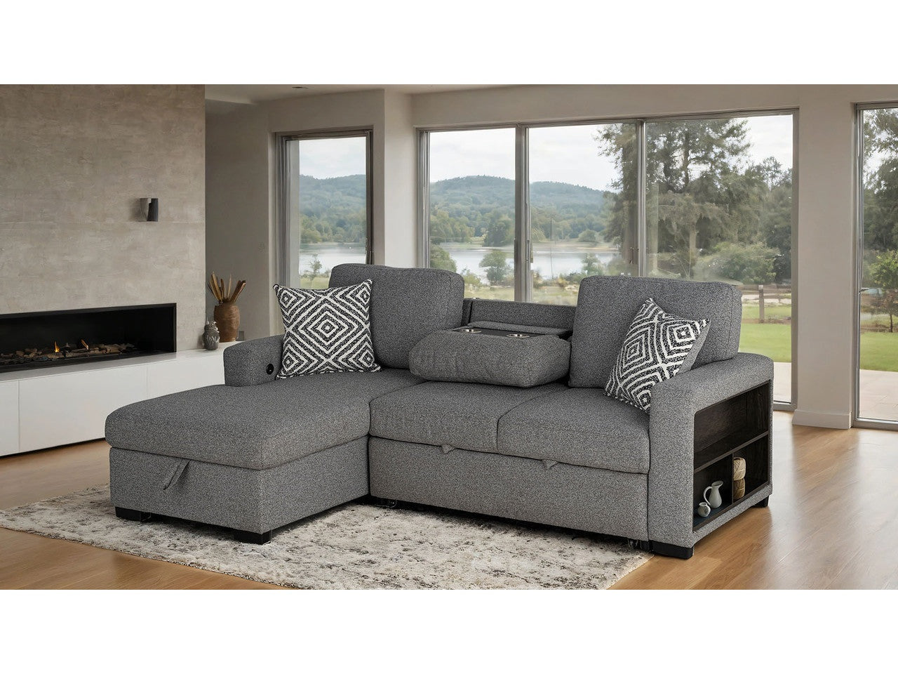 Chatham Gray Left-Chaise Sectional - Ornate Home