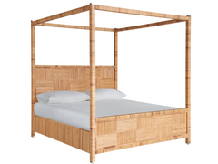 Chatham Natural Rattan King Poster Bed - Ornate Home