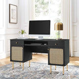 Chaucer Black Office Desk - Ornate Home