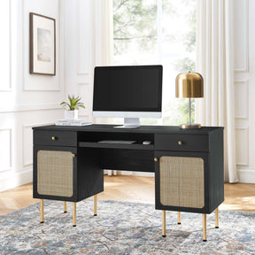 Chaucer Black Office Desk - Ornate Home