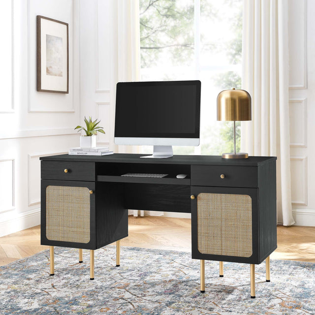 Chaucer Black Office Desk - Ornate Home