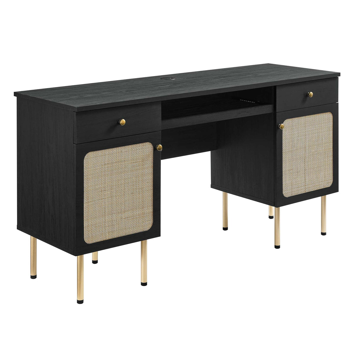 Chaucer Black Office Desk - Ornate Home