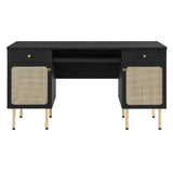 Chaucer Black Office Desk - Ornate Home