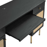 Chaucer Black Office Desk - Ornate Home