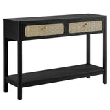 Chaucer Black Wood Entryway Console Table - Ornate Home