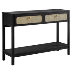 Chaucer Black Wood Entryway Console Table - Ornate Home