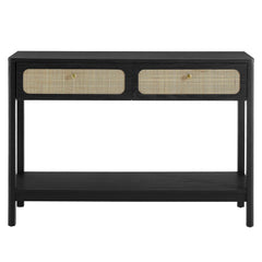 Chaucer Black Wood Entryway Console Table - Ornate Home