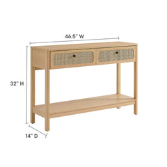 Chaucer Oak Wood Entryway Console Table - Ornate Home