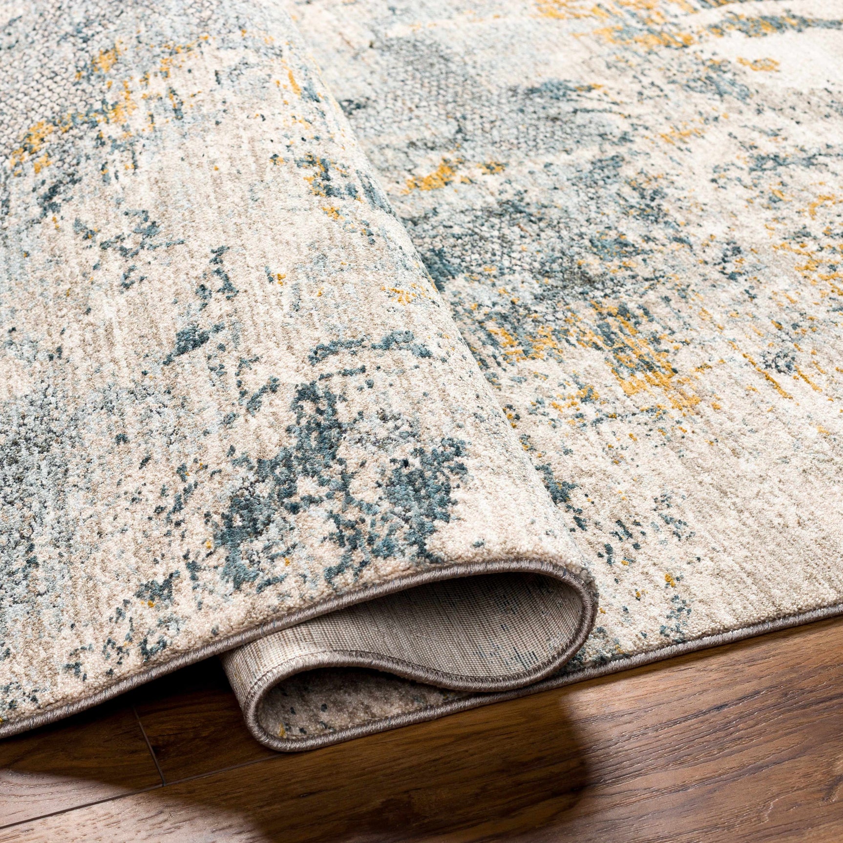 Chaya Textured Abstract Rug with Fringes - Ornate Home