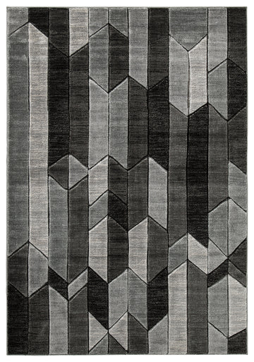 Chayse Black/Gray 6'6" x 9'6" Rug - Ornate Home
