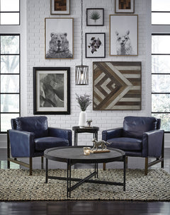 Chazzie Blue Club Chair - Ornate Home