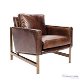 Chazzie Brown Arm Chair - Ornate Home