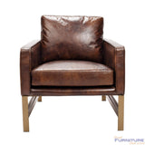 Chazzie Brown Arm Chair - Ornate Home