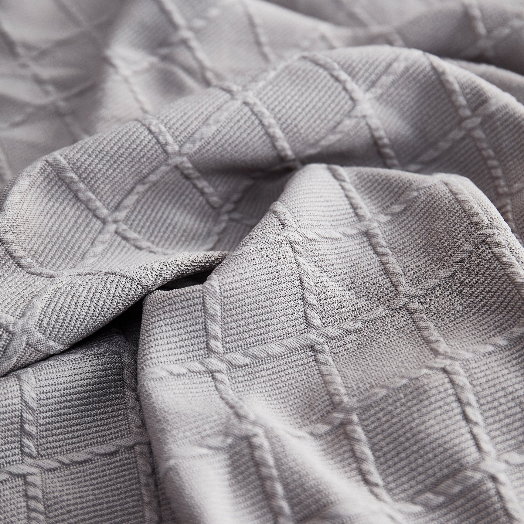 Checkered Jacquard Polar Fleece Stretch Sofa Cover, Non Slip Furniture Protector, Couch Seat Cushion Covers - Ornate Home