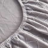 Checkered Jacquard Polar Fleece Stretch Sofa Cover, Non Slip Furniture Protector, Couch Seat Cushion Covers - Ornate Home