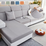 Checkered Jacquard Polar Fleece Stretch Sofa Cover, Non Slip Furniture Protector, Couch Seat Cushion Covers - Ornate Home