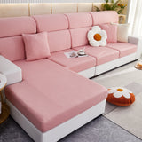 Checkered Jacquard Polar Fleece Stretch Sofa Cover, Non Slip Furniture Protector, Couch Seat Cushion Covers - Ornate Home