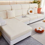 Checkered Jacquard Polar Fleece Stretch Sofa Cover, Non Slip Furniture Protector, Couch Seat Cushion Covers - Ornate Home