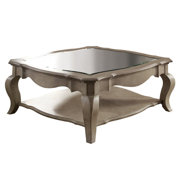 Chelmsford Antique Taupe & Clear Glass Coffee Table - Ornate Home