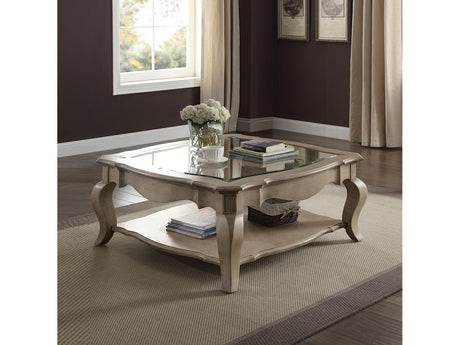 Chelmsford Antique Taupe & Clear Glass Coffee Table - Ornate Home