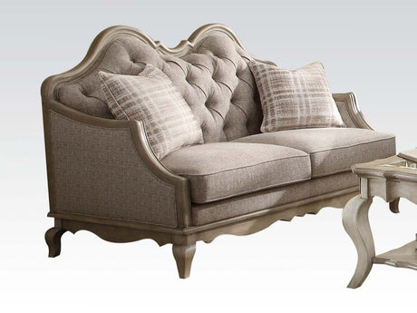 Chelmsford Beige Loveseat w/ 2 Pillows - Ornate Home
