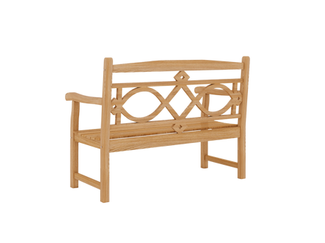 Chelsea 2-Person Teak Outdoor Bench - Ornate Home