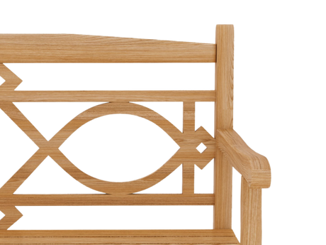 Chelsea 2-Person Teak Outdoor Bench - Ornate Home