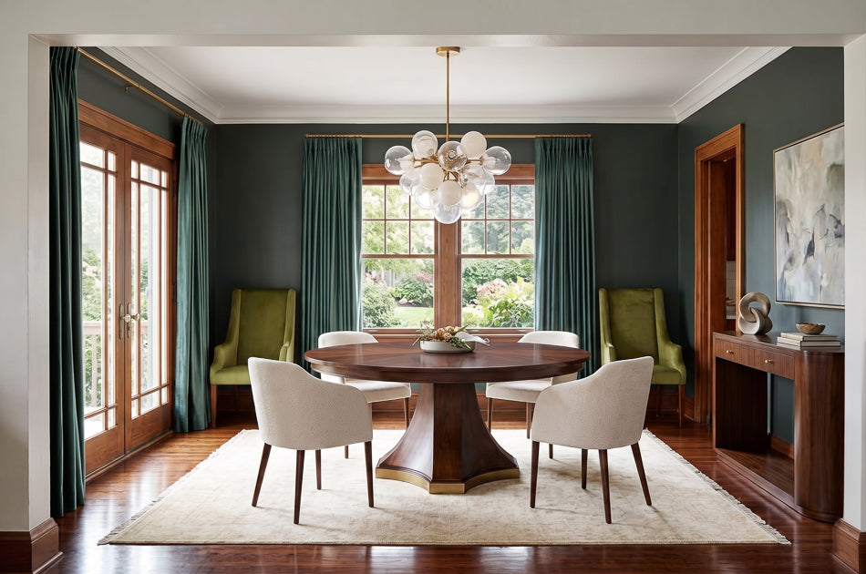 Chelsea Jupe Dark Walnut Large Dining Table - Ornate Home
