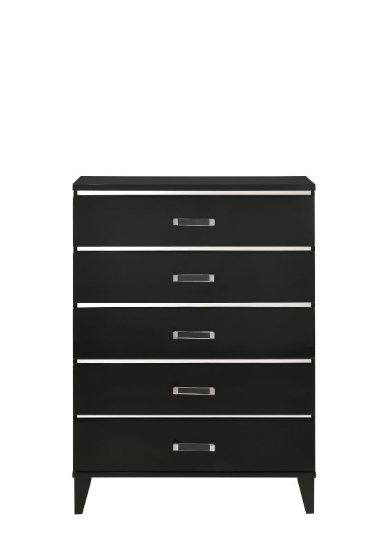 Chelsie Black Chest - Ornate Home