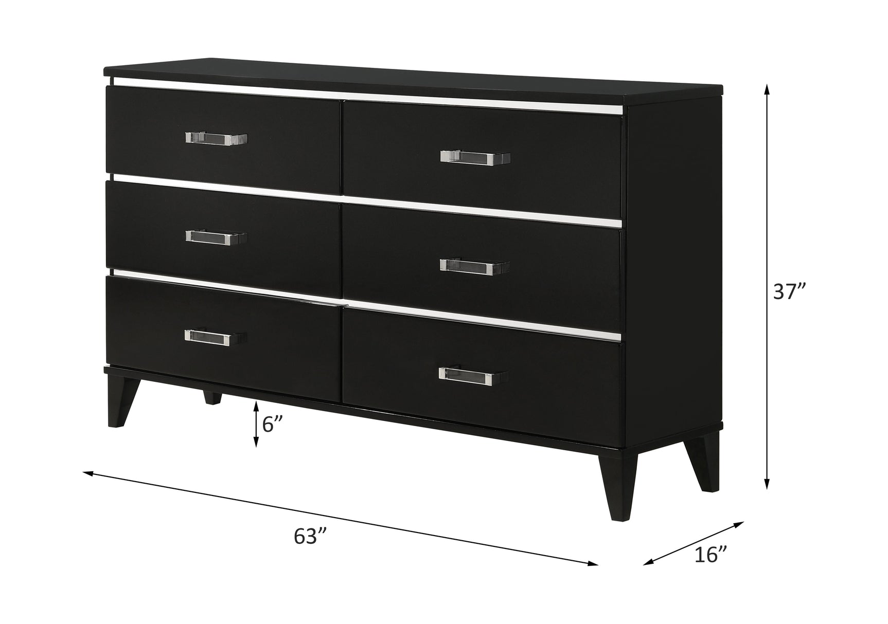 Chelsie Black Dresser - Ornate Home