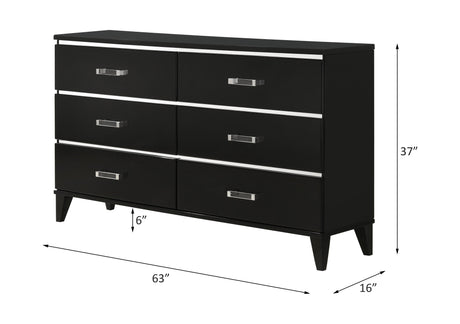 Chelsie Black Dresser - Ornate Home