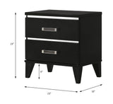 Chelsie Black Nightstand - Ornate Home