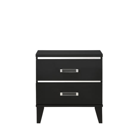 Chelsie Black Nightstand - Ornate Home