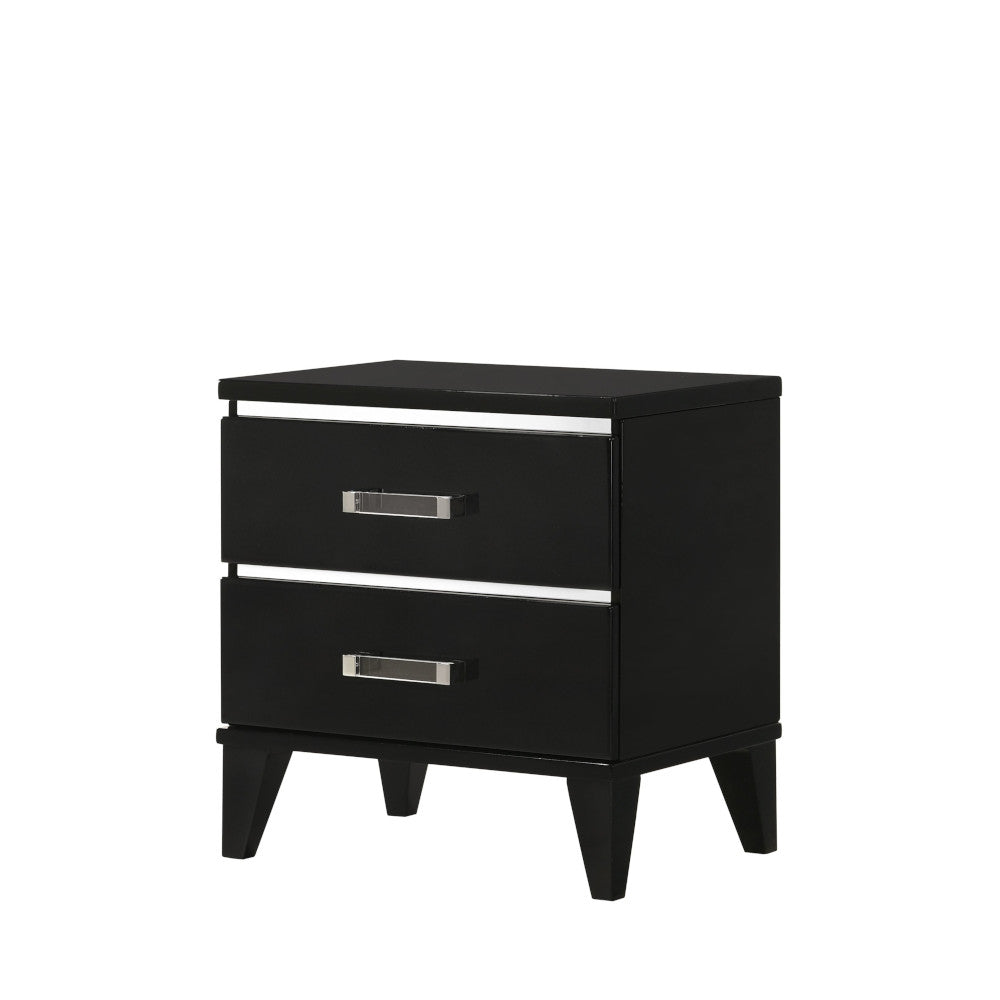 Chelsie Black Nightstand - Ornate Home