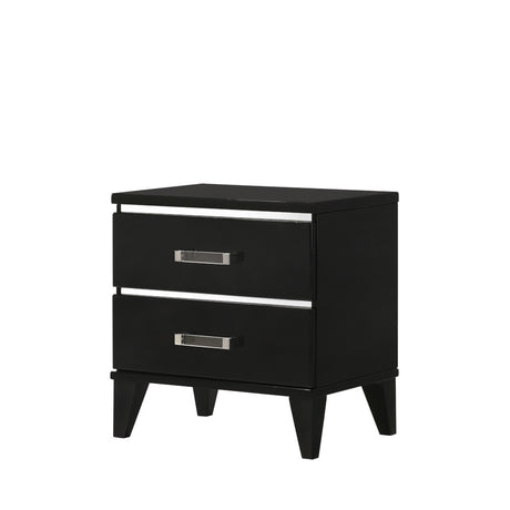 Chelsie Black Nightstand - Ornate Home