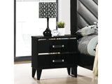 Chelsie Black Nightstand - Ornate Home
