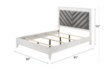 Chelsie Gray/White Eastern King Bed - Ornate Home