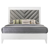 Chelsie Gray/White Queen Bed - Ornate Home