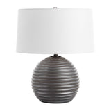 Chelsom Black/Bronze Ribbed Table Lamp - Ornate Home