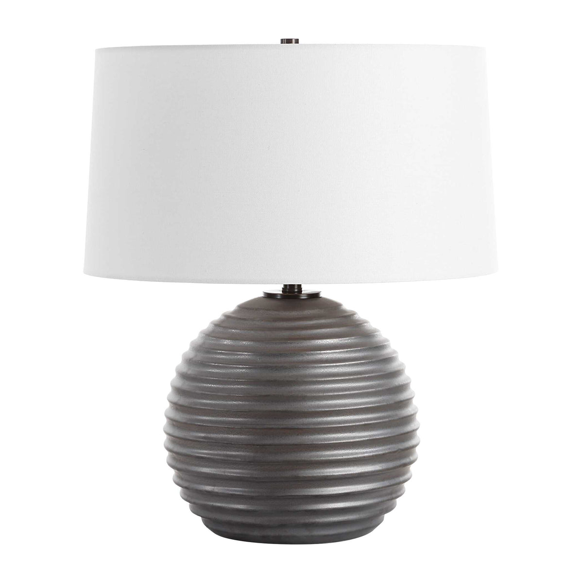 Chelsom Black/Bronze Ribbed Table Lamp - Ornate Home
