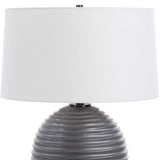 Chelsom Black/Bronze Ribbed Table Lamp - Ornate Home