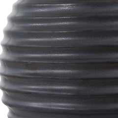 Chelsom Black/Bronze Ribbed Table Lamp - Ornate Home