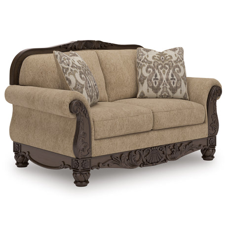 Chelsworth Golden Loveseat - Ornate Home